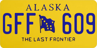 AK license plate GFF609