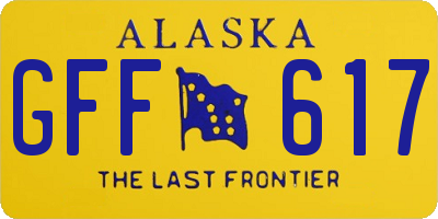 AK license plate GFF617