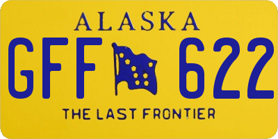 AK license plate GFF622