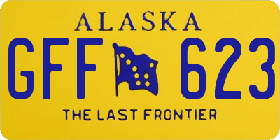 AK license plate GFF623
