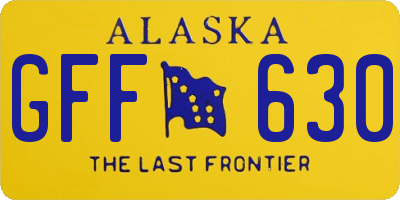 AK license plate GFF630