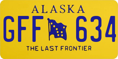 AK license plate GFF634