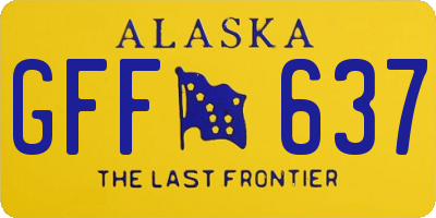 AK license plate GFF637