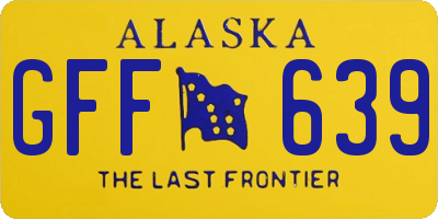 AK license plate GFF639