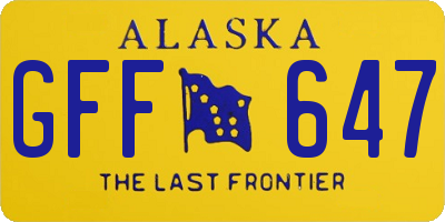 AK license plate GFF647