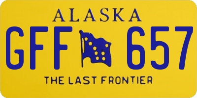 AK license plate GFF657