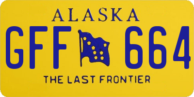AK license plate GFF664