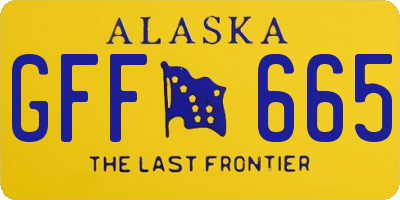 AK license plate GFF665