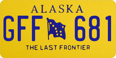 AK license plate GFF681