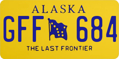 AK license plate GFF684