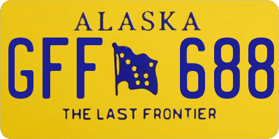 AK license plate GFF688