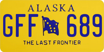 AK license plate GFF689