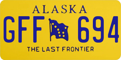 AK license plate GFF694