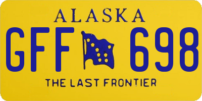 AK license plate GFF698