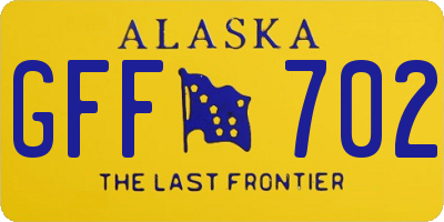 AK license plate GFF702
