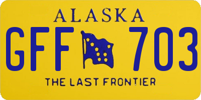 AK license plate GFF703