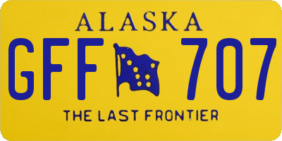 AK license plate GFF707