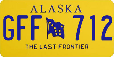 AK license plate GFF712