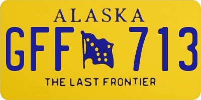 AK license plate GFF713