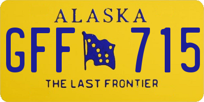 AK license plate GFF715