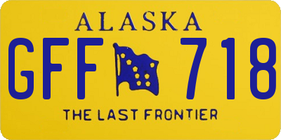 AK license plate GFF718