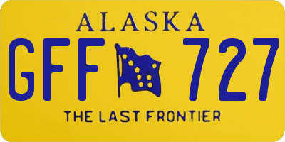 AK license plate GFF727