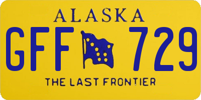 AK license plate GFF729