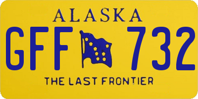 AK license plate GFF732