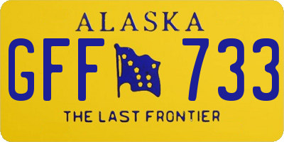 AK license plate GFF733