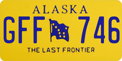 AK license plate GFF746