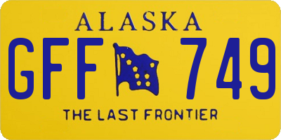 AK license plate GFF749