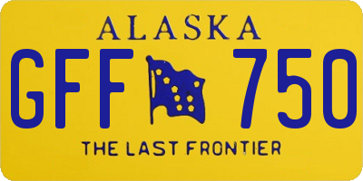 AK license plate GFF750