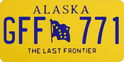 AK license plate GFF771