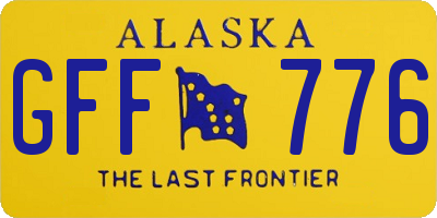 AK license plate GFF776