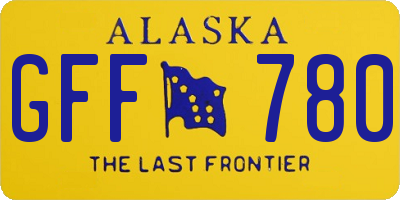 AK license plate GFF780