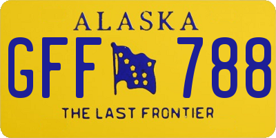 AK license plate GFF788