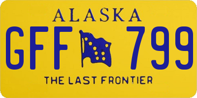 AK license plate GFF799