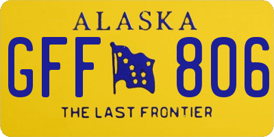 AK license plate GFF806