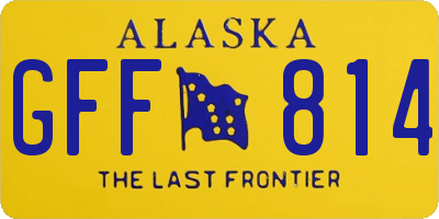 AK license plate GFF814