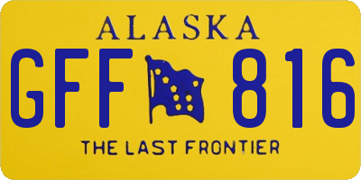 AK license plate GFF816