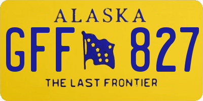 AK license plate GFF827