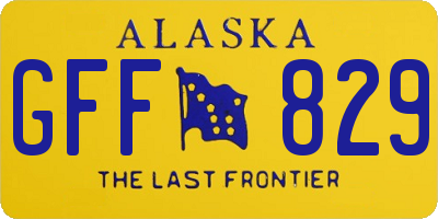 AK license plate GFF829