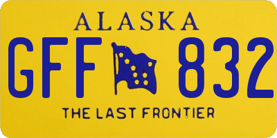 AK license plate GFF832