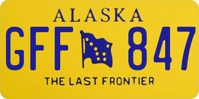 AK license plate GFF847