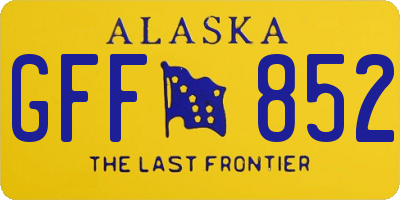 AK license plate GFF852