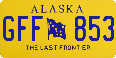 AK license plate GFF853