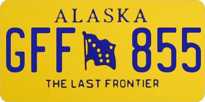 AK license plate GFF855