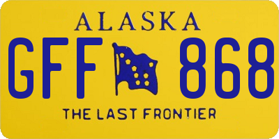 AK license plate GFF868
