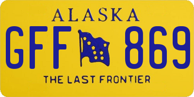 AK license plate GFF869