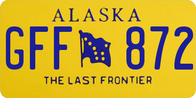 AK license plate GFF872